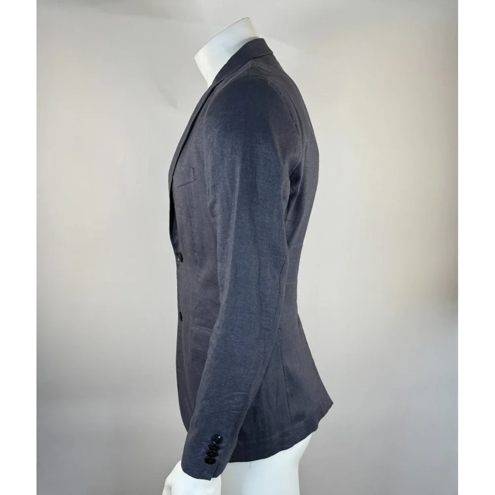 H&M Linen Slim Fit Blazer Men 42R EUC Sport Coat Unlined Breathable‎ Lightweight